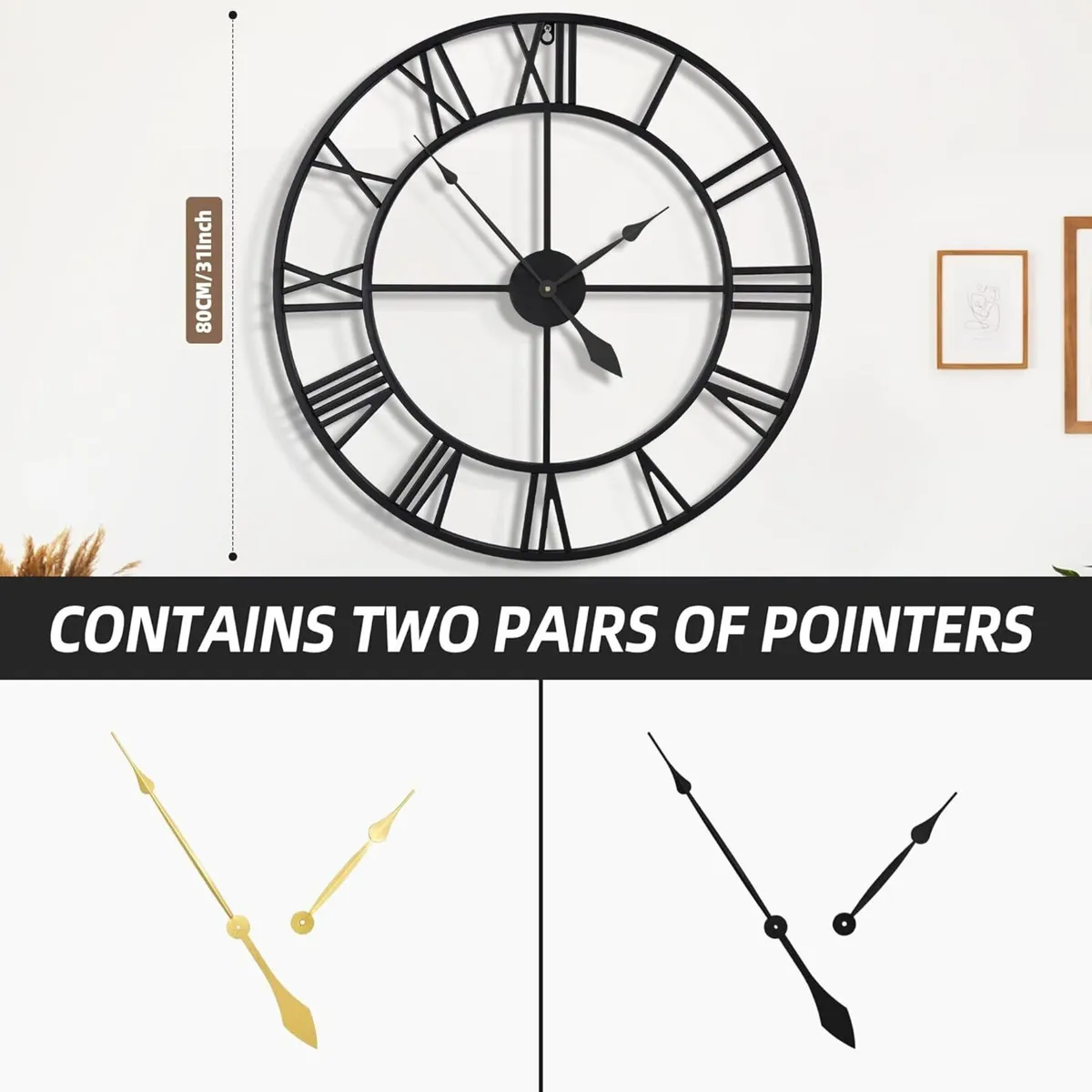 Large Wall Clock Oversized Modern - Image 3