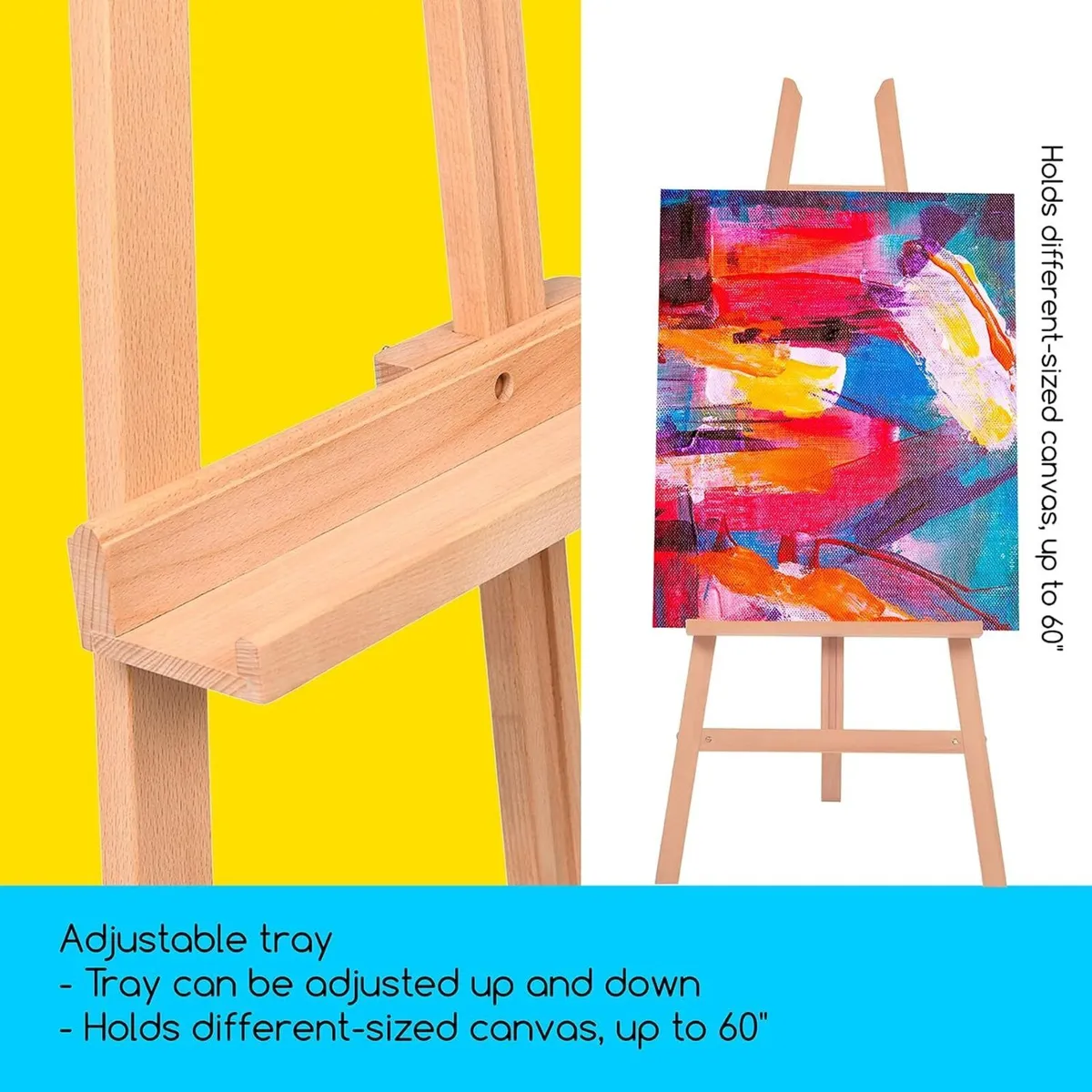 Large A-Frame Wooden Display Easel Basic - Image 3