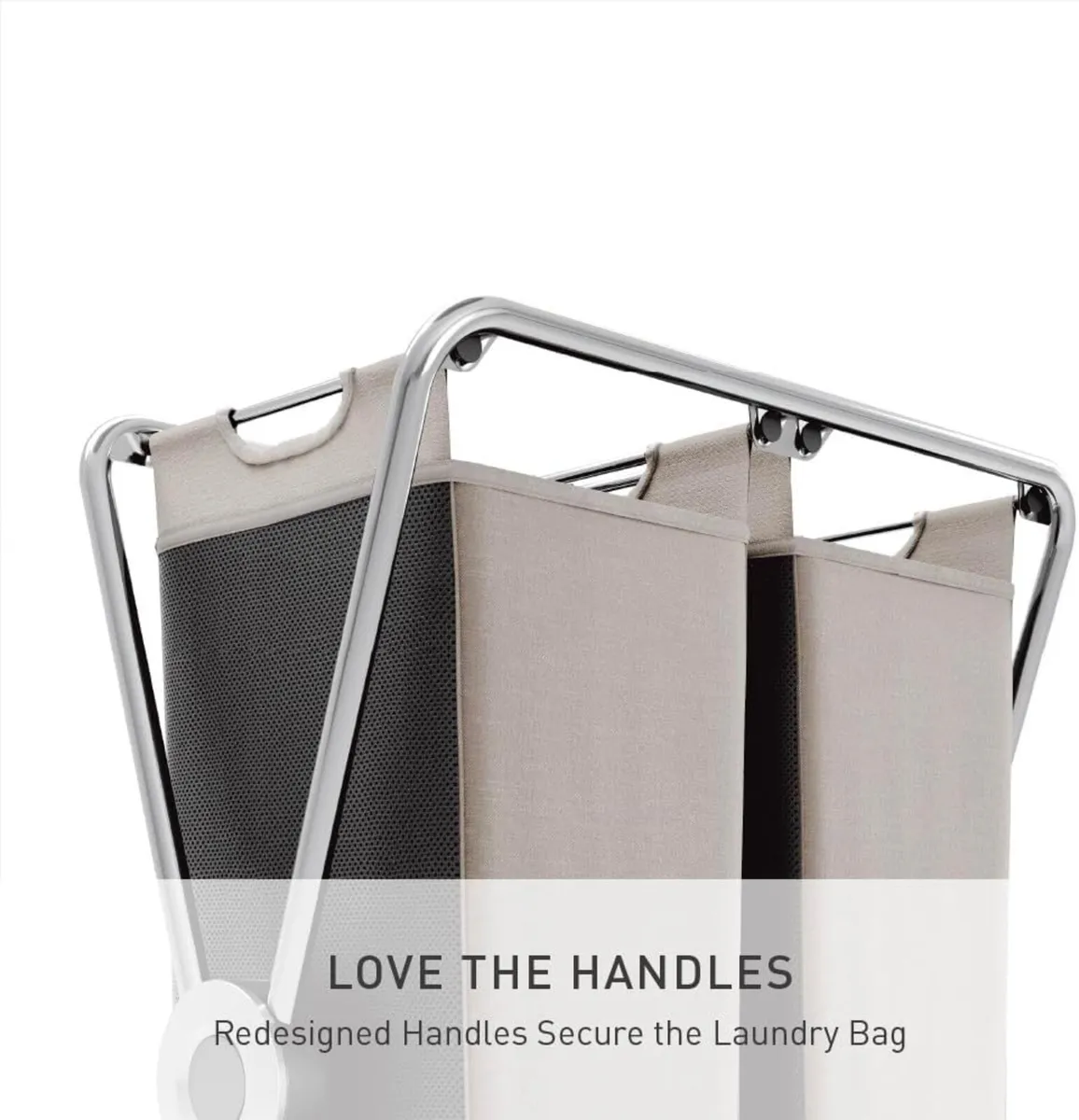 Hamper Double Compartment Laundry Basket - Image 4