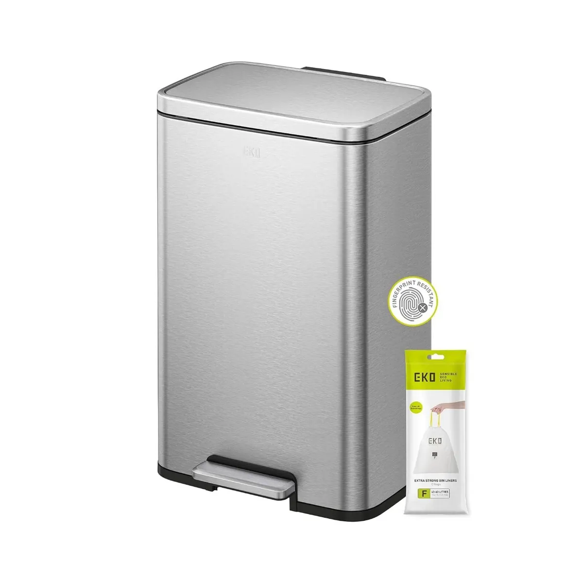 50L Kitchen Pedal Bin Soft Close Stay-Open Lid - Image 1