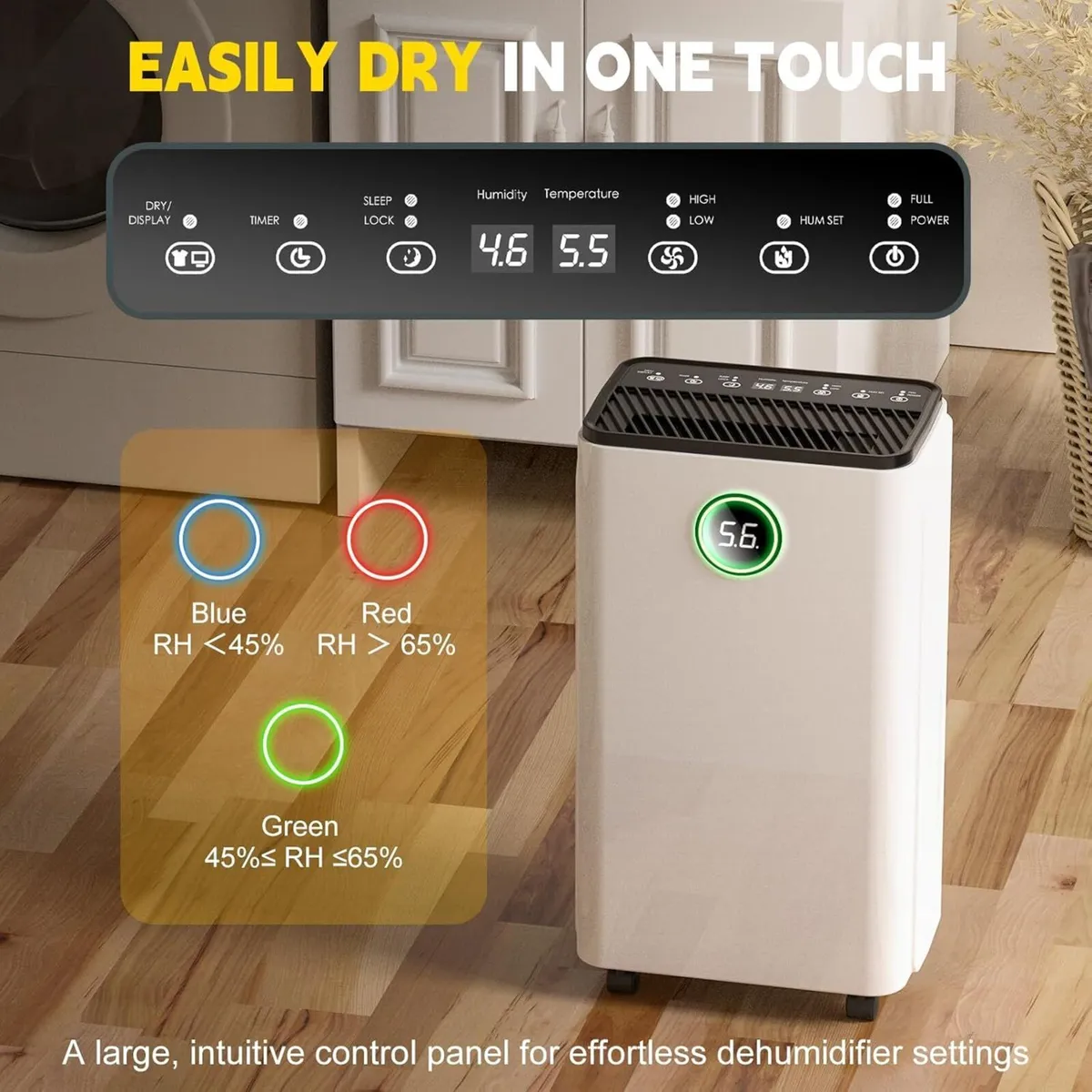 12L Day Dehumidifier for Home Smart Humidity - Image 4