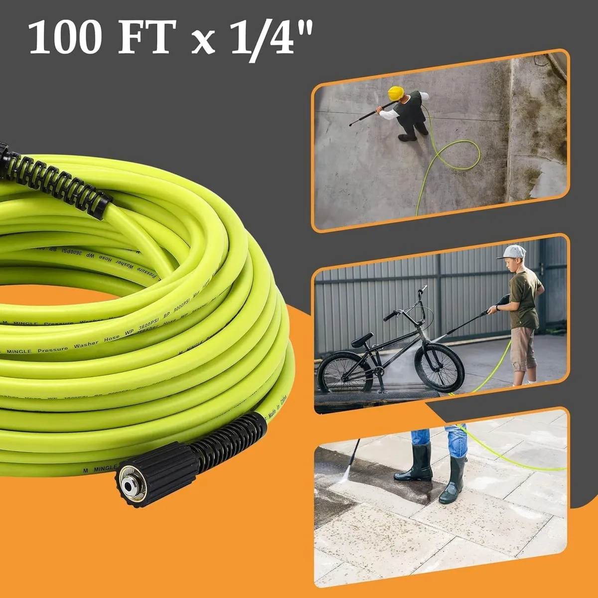Pressure Washer Hose 30m X 1 4" M22 - Image 3