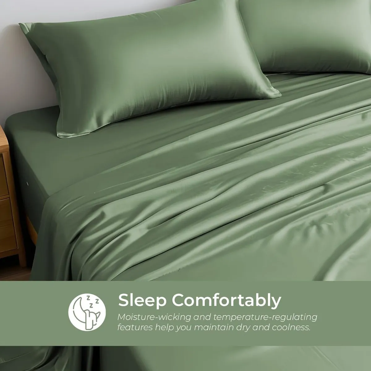 Bamboo King Bedding Set 300 Thread Count Cooling - Image 4