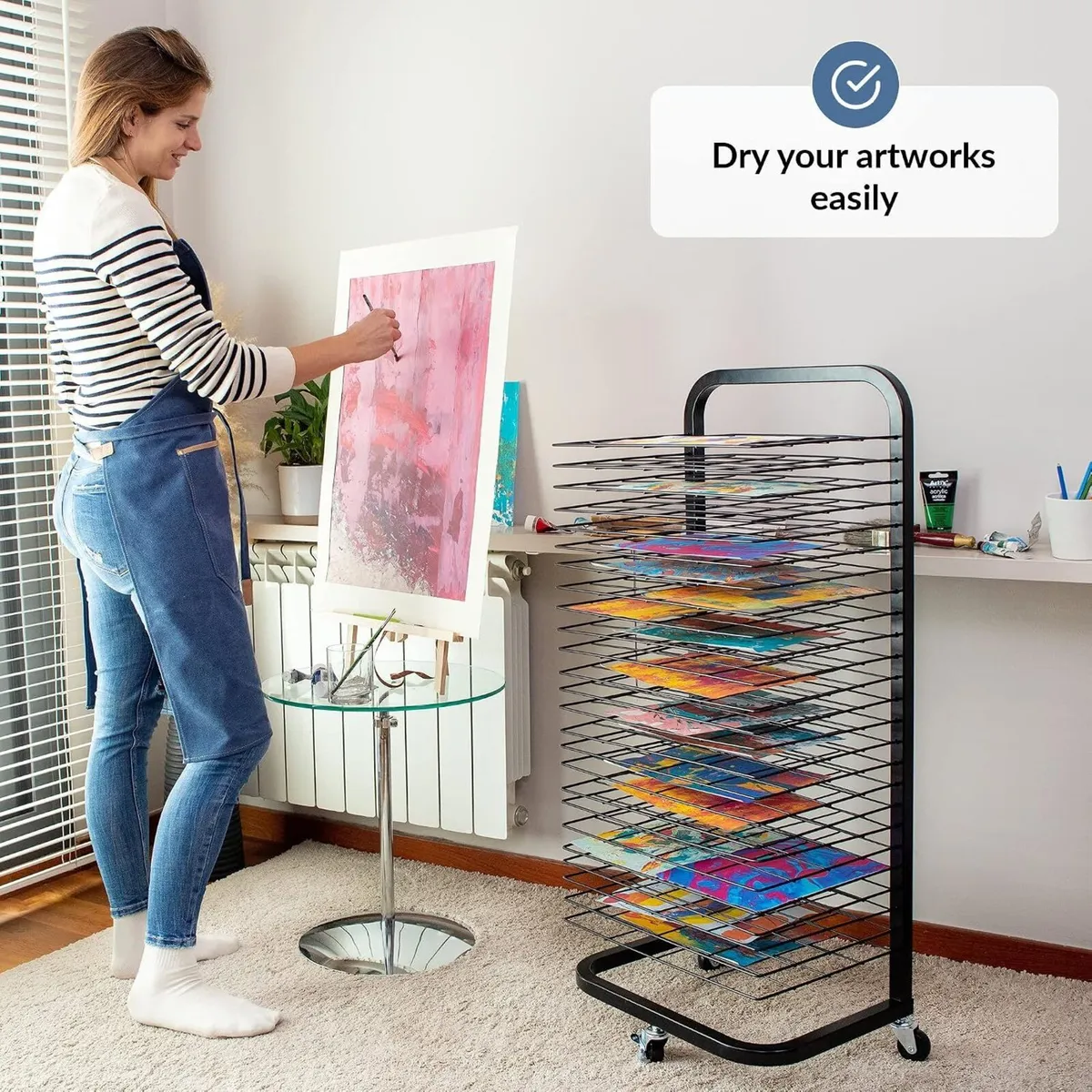 Art Drying Rack for Classroom Functional Mobile - Image 2