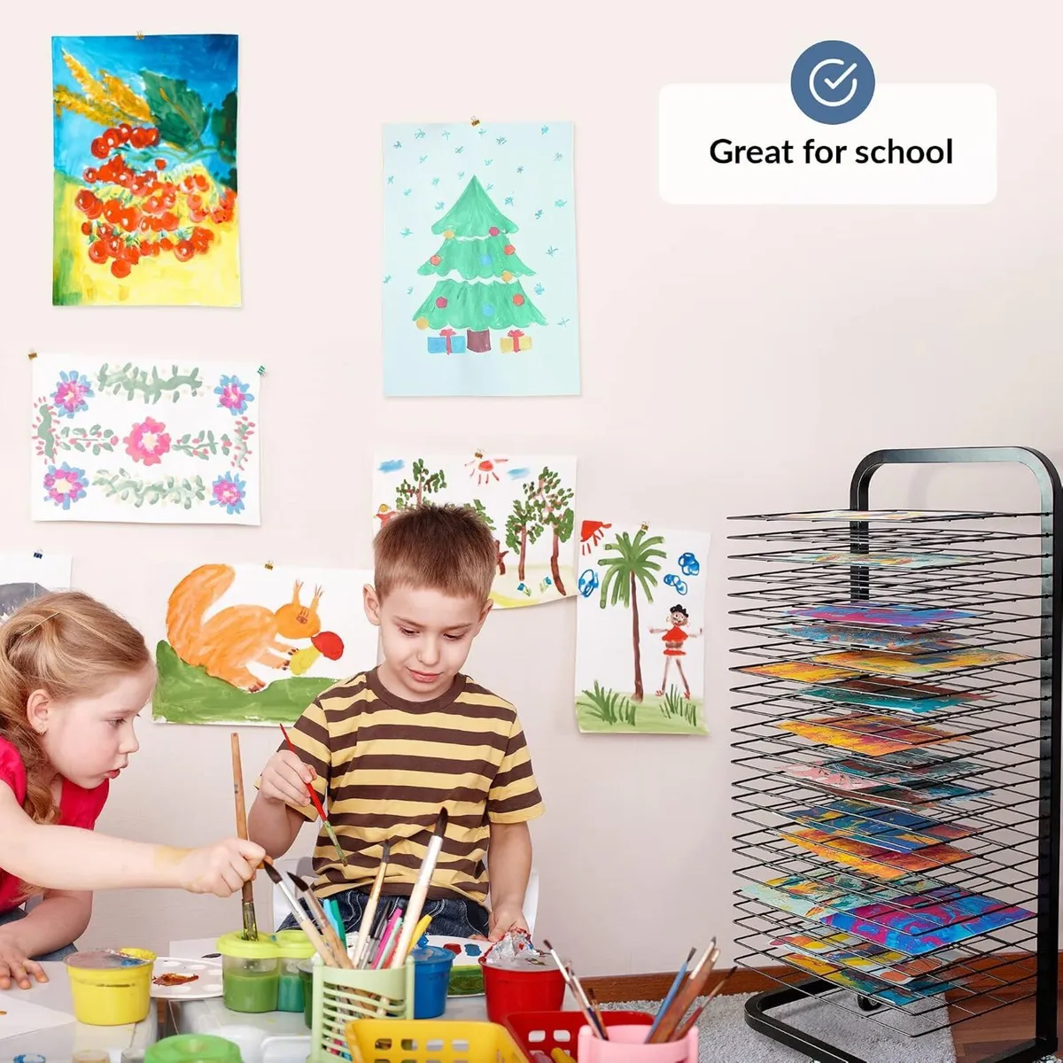 Art Drying Rack for Classroom Functional Mobile - Image 3