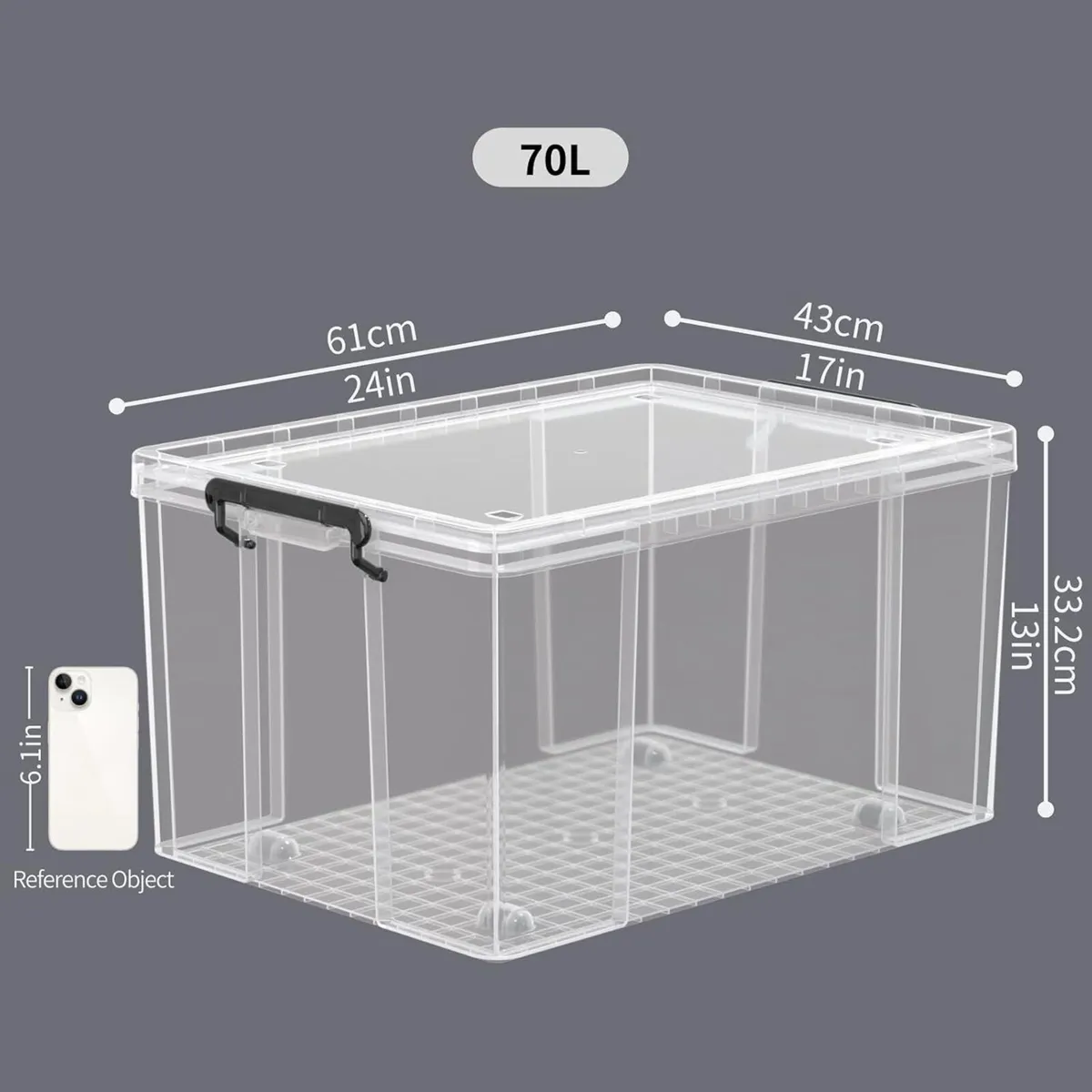 50lx3 Heavy-Duty Storage Boxes Plastic Stackable - Image 3