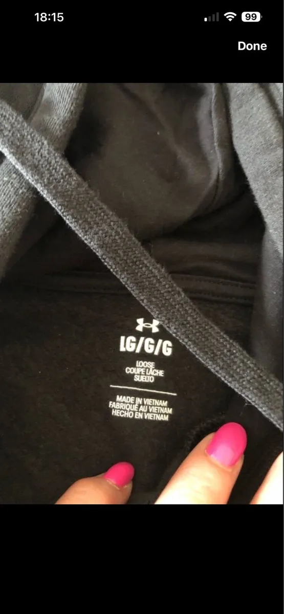 Mens under armour hoodie size L €15 - Image 3