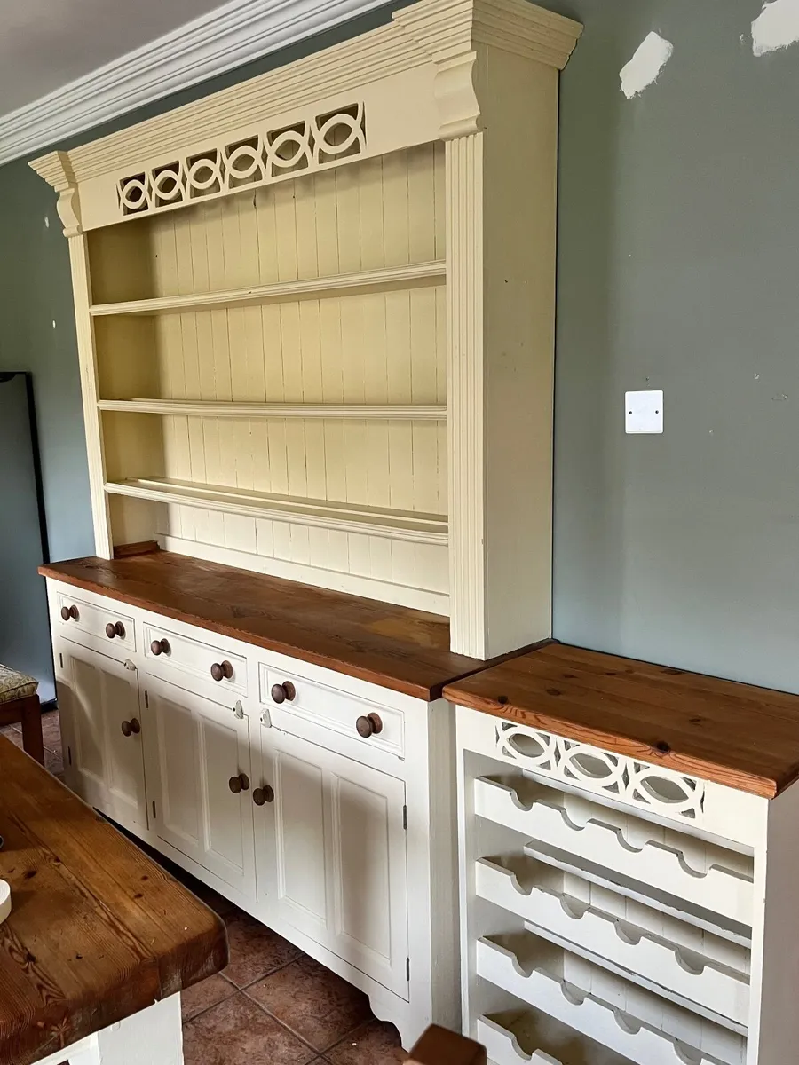Welsh dresser/ sideboard, corner cabinet and wine - Image 4