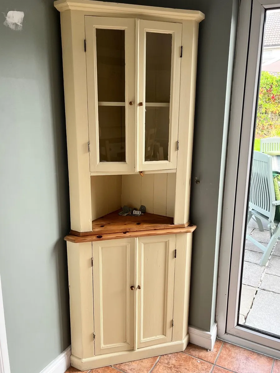 Welsh dresser/ sideboard, corner cabinet and wine - Image 2