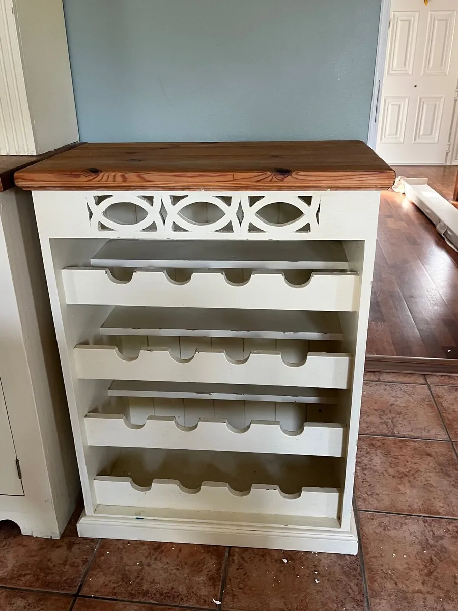 Welsh dresser/ sideboard, corner cabinet and wine - Image 3