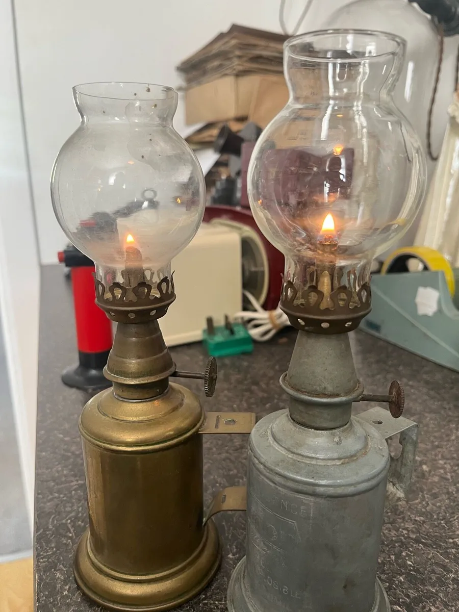 Vintage French Oil Lamps - Image 1