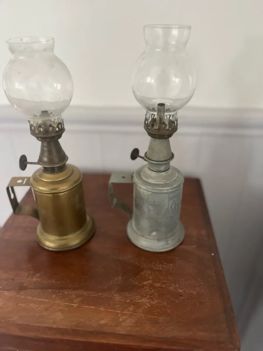 Vintage French Oil Lamps - Image 2
