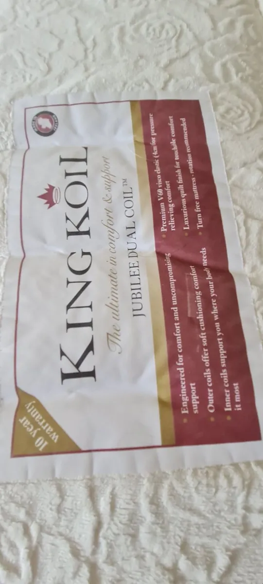 Super king bed n headboard - Image 1