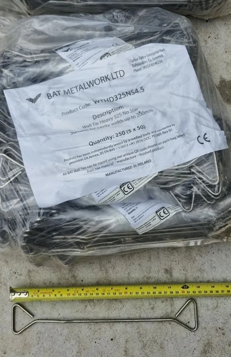 Wall ties 325mm unopened - Image 3