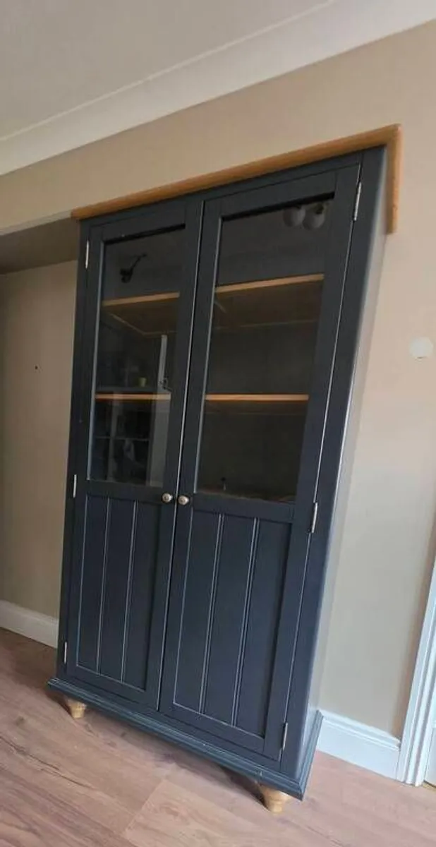 Solid Oak Display Cabinet - Image 1