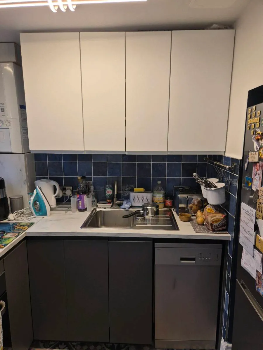 IKEA 4yr old kitchen grey and white in colour - Image 3
