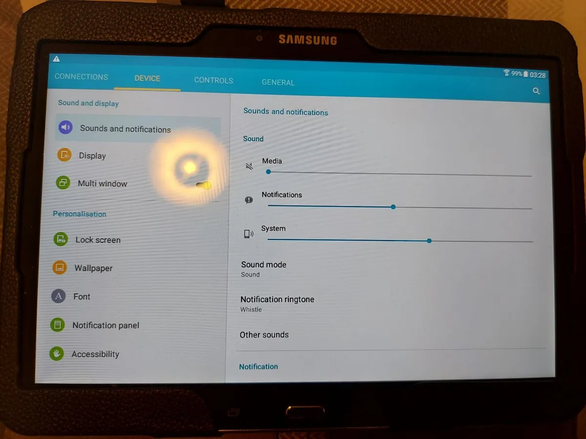 Samsung Galaxy Tab 4, 16GB, Model SM-T530, in case - Image 3