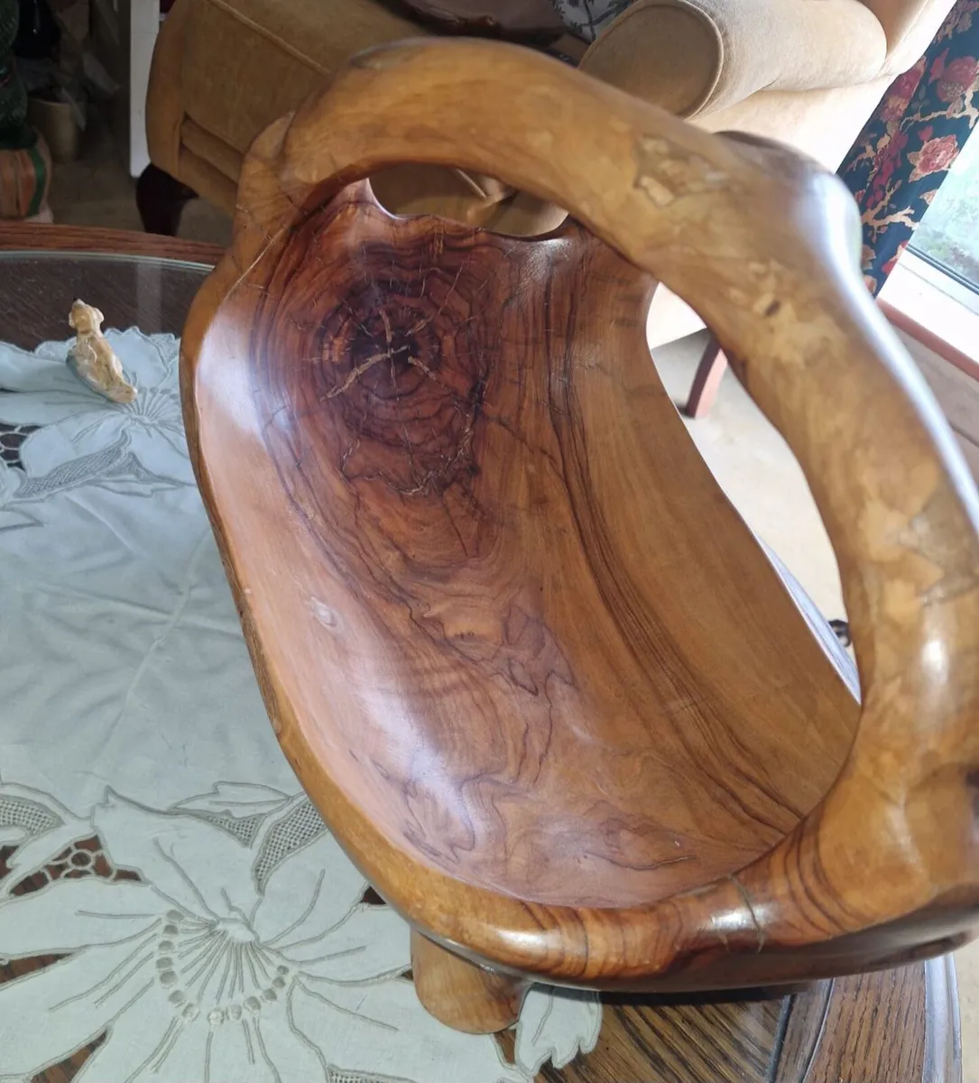 Handcarved Fruit Bowl - Image 3
