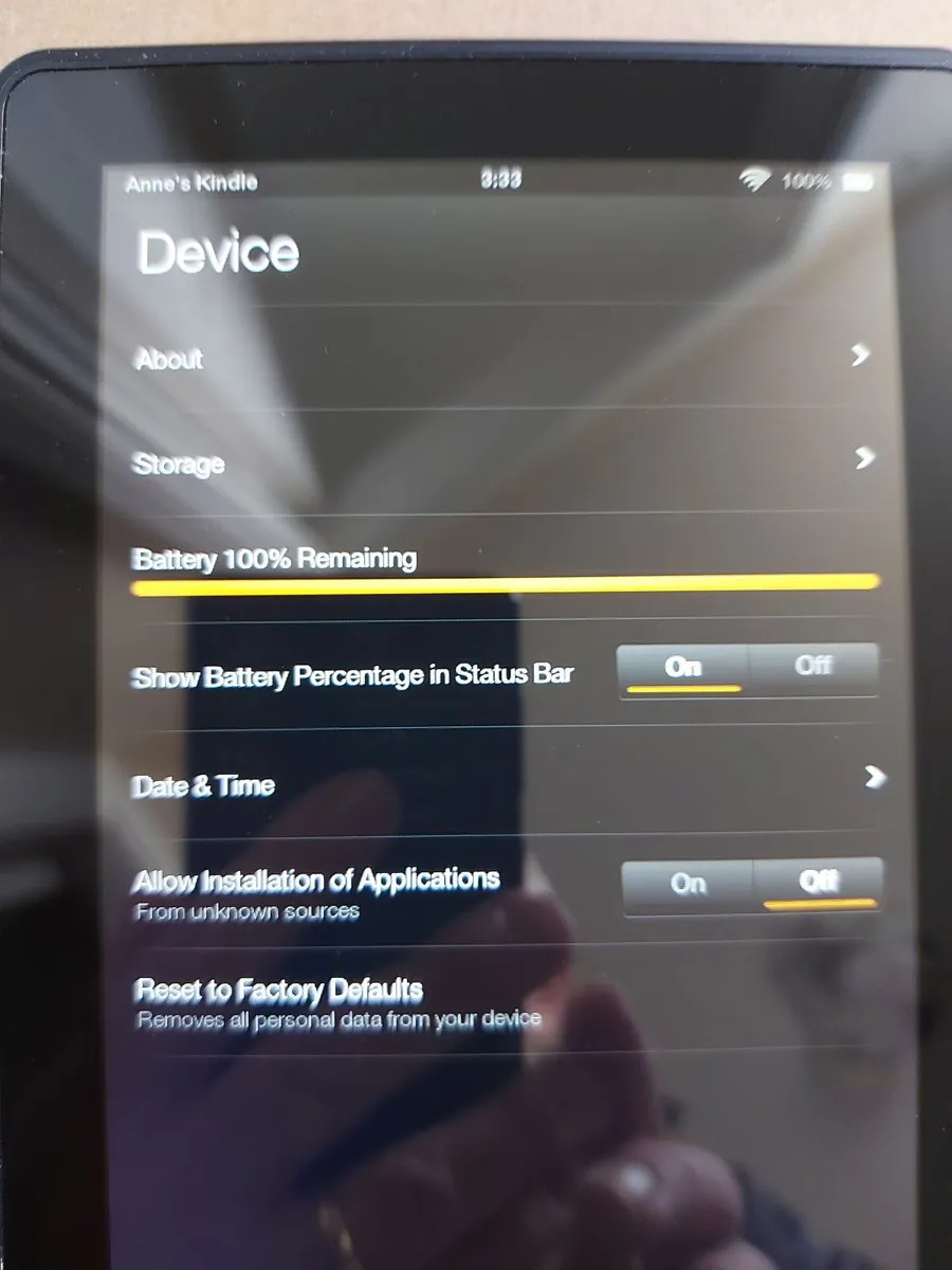 Amazon Kindle, Model D01400, Serial D026 A0A0 2482 - Image 3