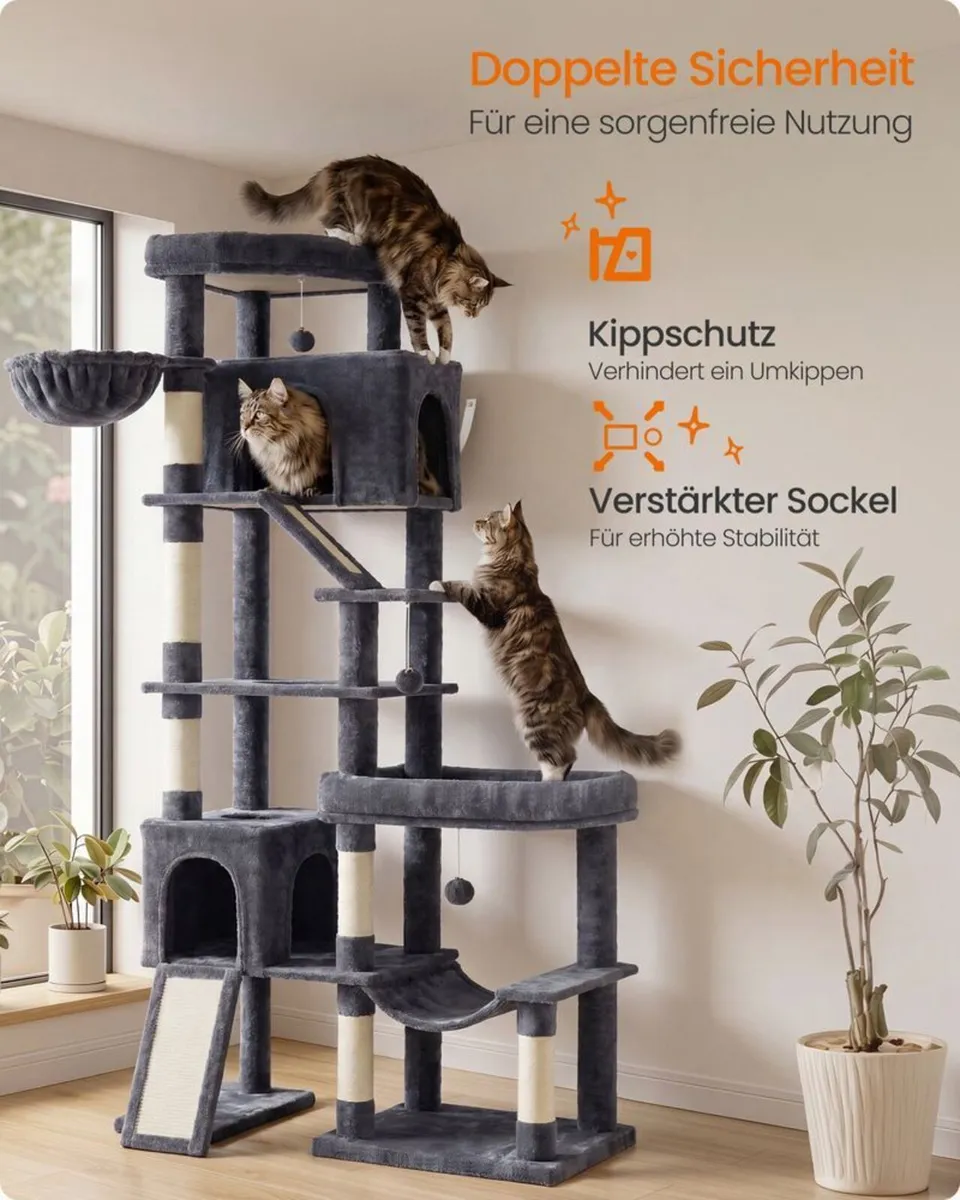 XXL Cat Tree 202cm Large Multi-Level Cat Climbing - Image 3