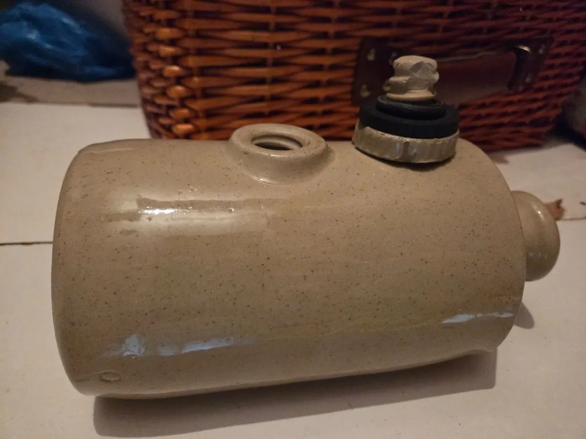 Antique Stoneware Hot Water bottle - Image 2