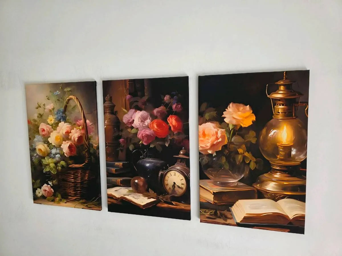 3 framed printed canvas 35x55cm each photo - Image 3