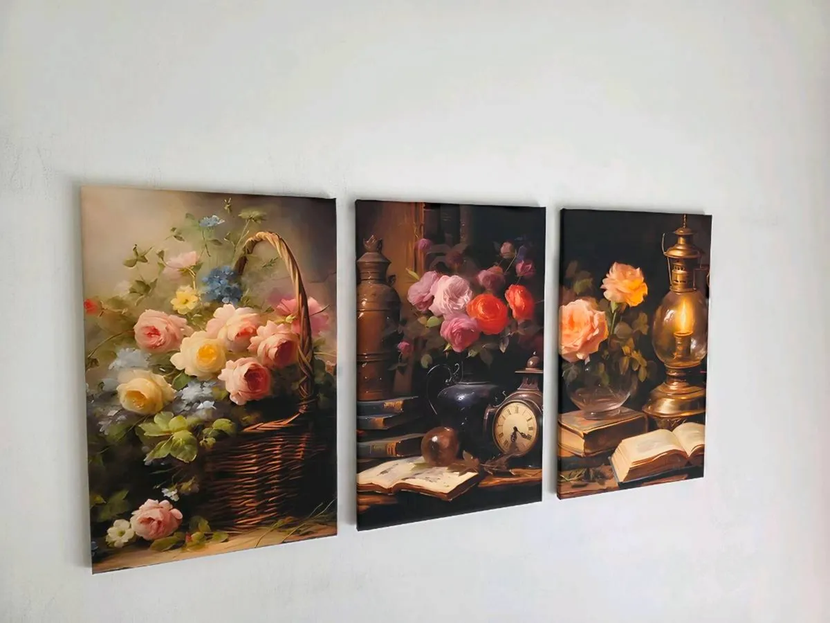 3 framed printed canvas 35x55cm each photo - Image 2