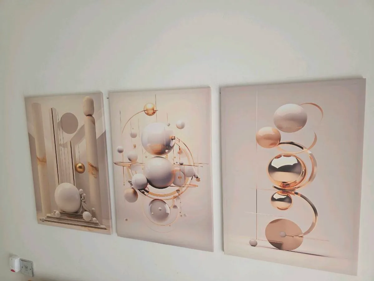 3 framed printed canvas 45x65cm each photo - Image 3