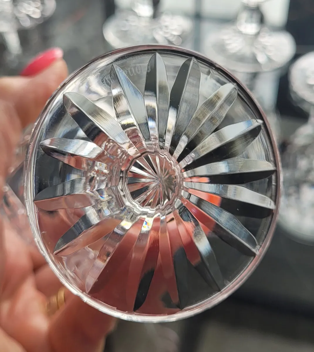 Waterford crystal sherry glasses x 6 - Image 3