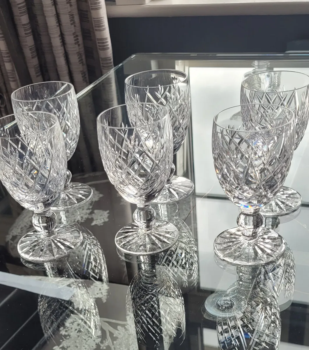 Waterford crystal sherry glasses x 6 - Image 4