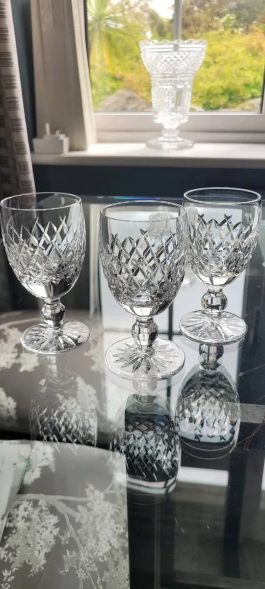 Waterford crystal Sherry Glasses x 3 - Image 2