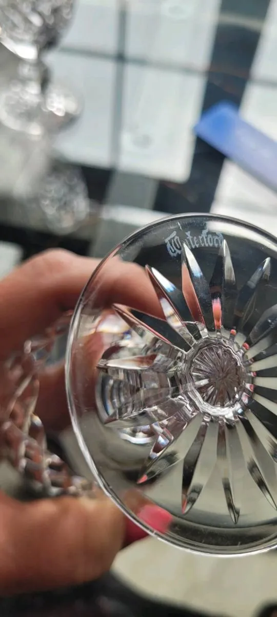Waterford crystal Sherry Glasses x 3 - Image 4
