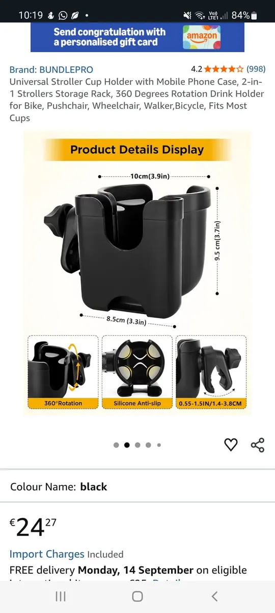 Cup and phone holder - Image 4