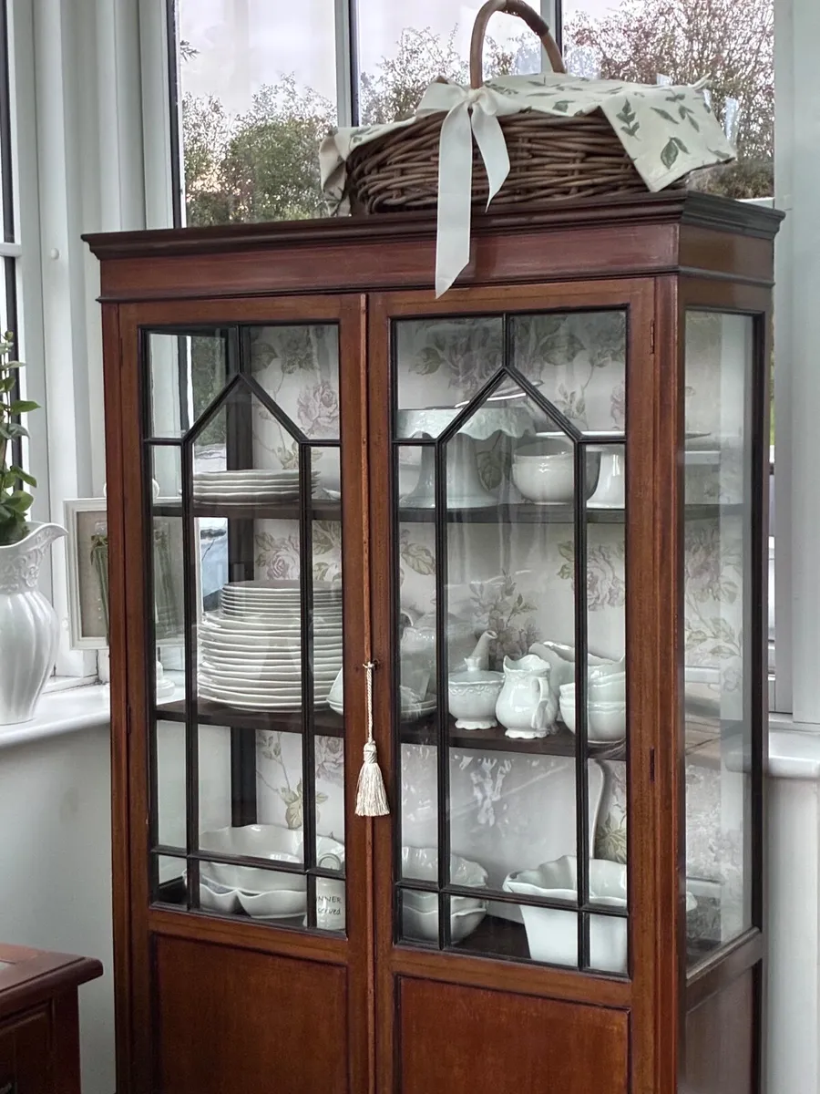 Antique Edwardian Display Cabinet - Image 3