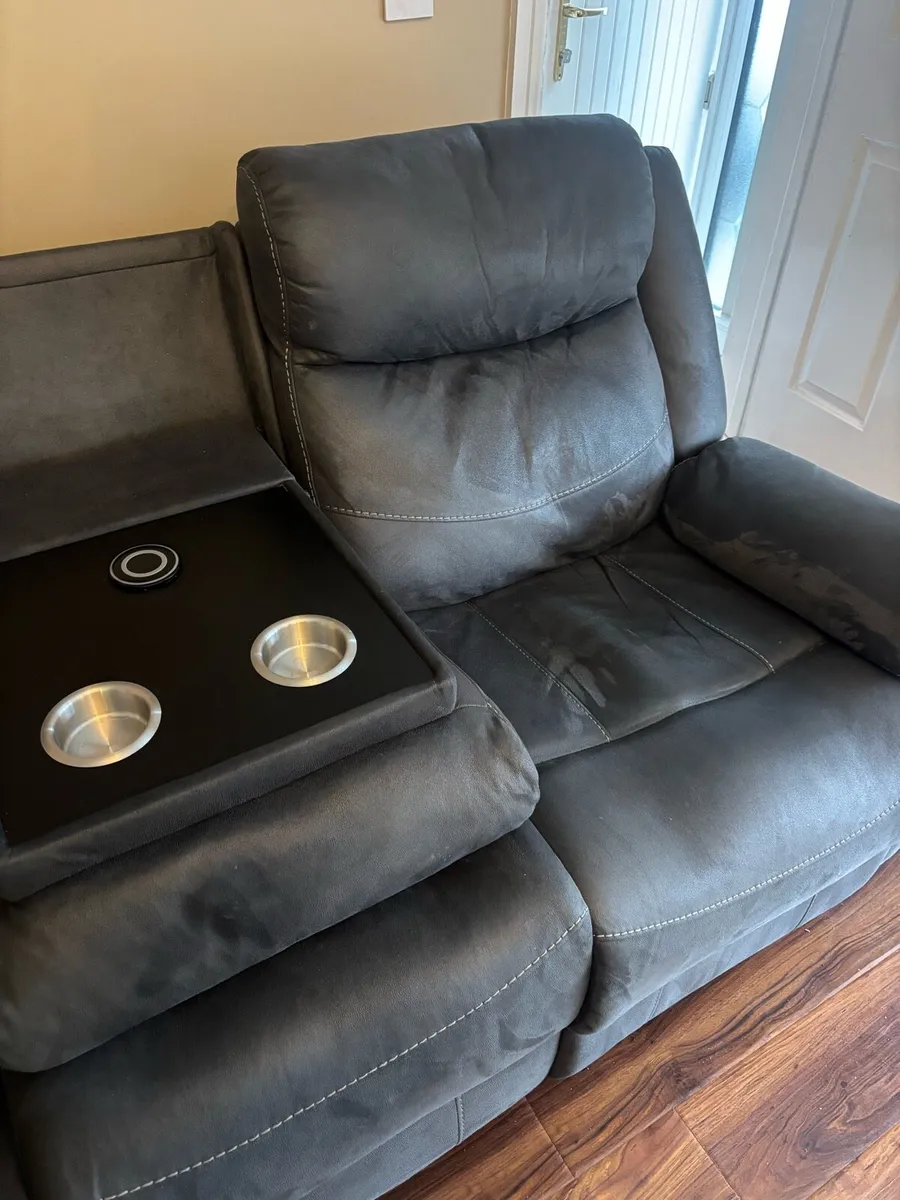 3+2 Electric Recliner Sofa with charger - Image 3