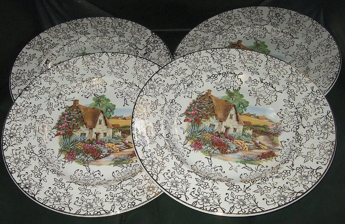 4 Vintage H&K Tunstall "Homestead"Side Plates - Image 1