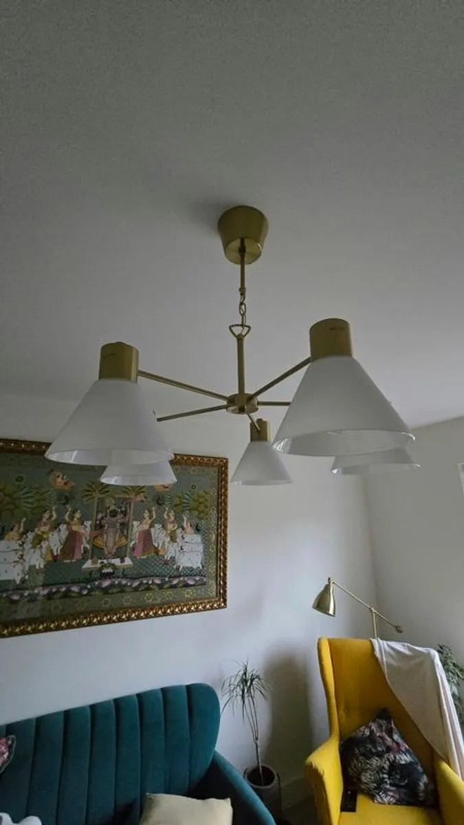 Brass Ceiling lights with bulbs - Image 1