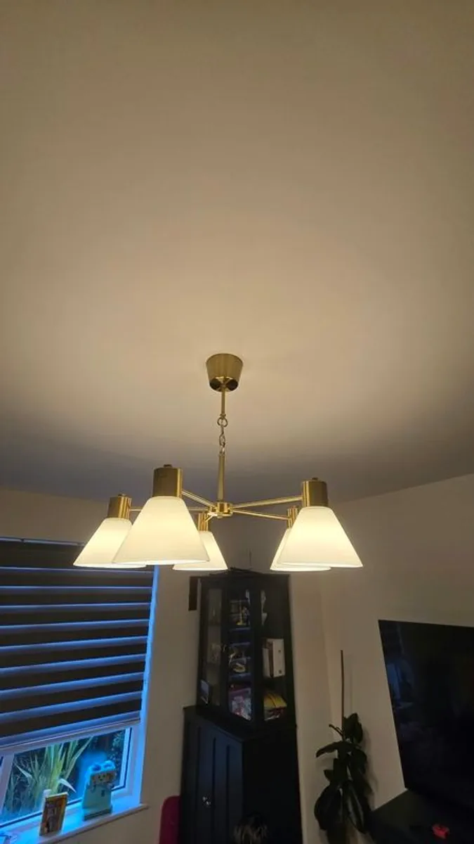 Brass Ceiling lights with bulbs - Image 2