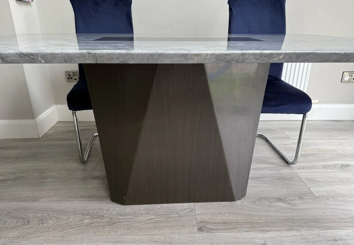 Marble Dining Table & Chairs - Image 2