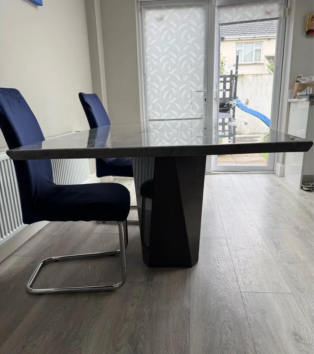 Marble Dining Table & Chairs - Image 4