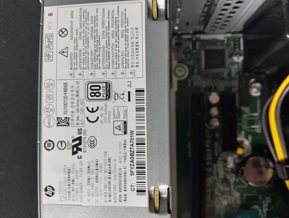 HP ProDesk 600 G3 SFF (i5 6th Gen) and power cable - Image 4
