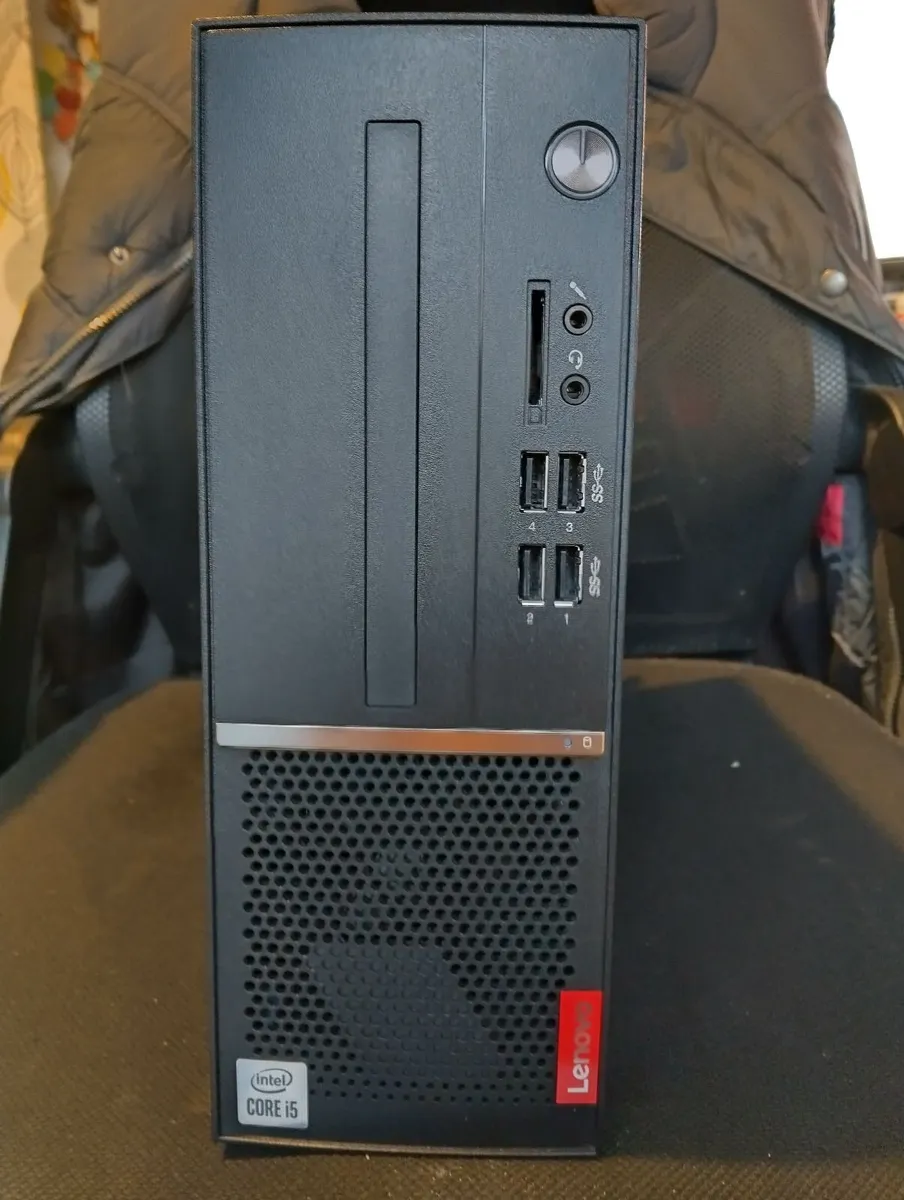 Lenovo V50s SFF PC (i5 10th Gen) and power cable - Image 1
