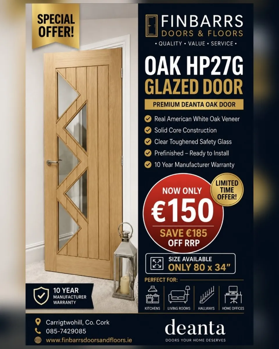 Deanta Oak Glass Doors