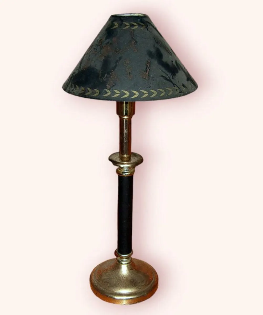 Pair Of Vintage Harrods Brass Table Lamps – PWO - Image 1