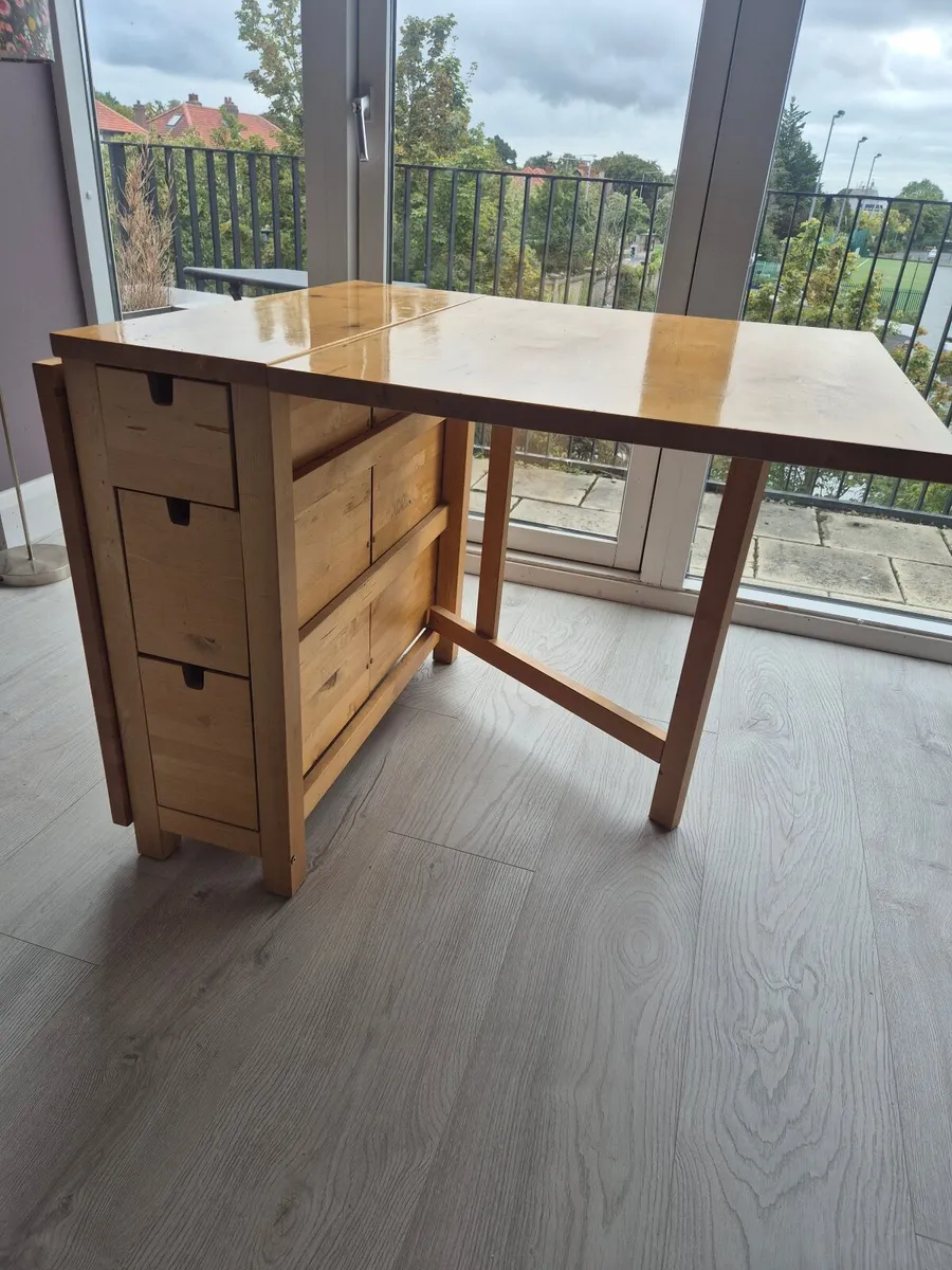 Drop leaf dining table - Image 3