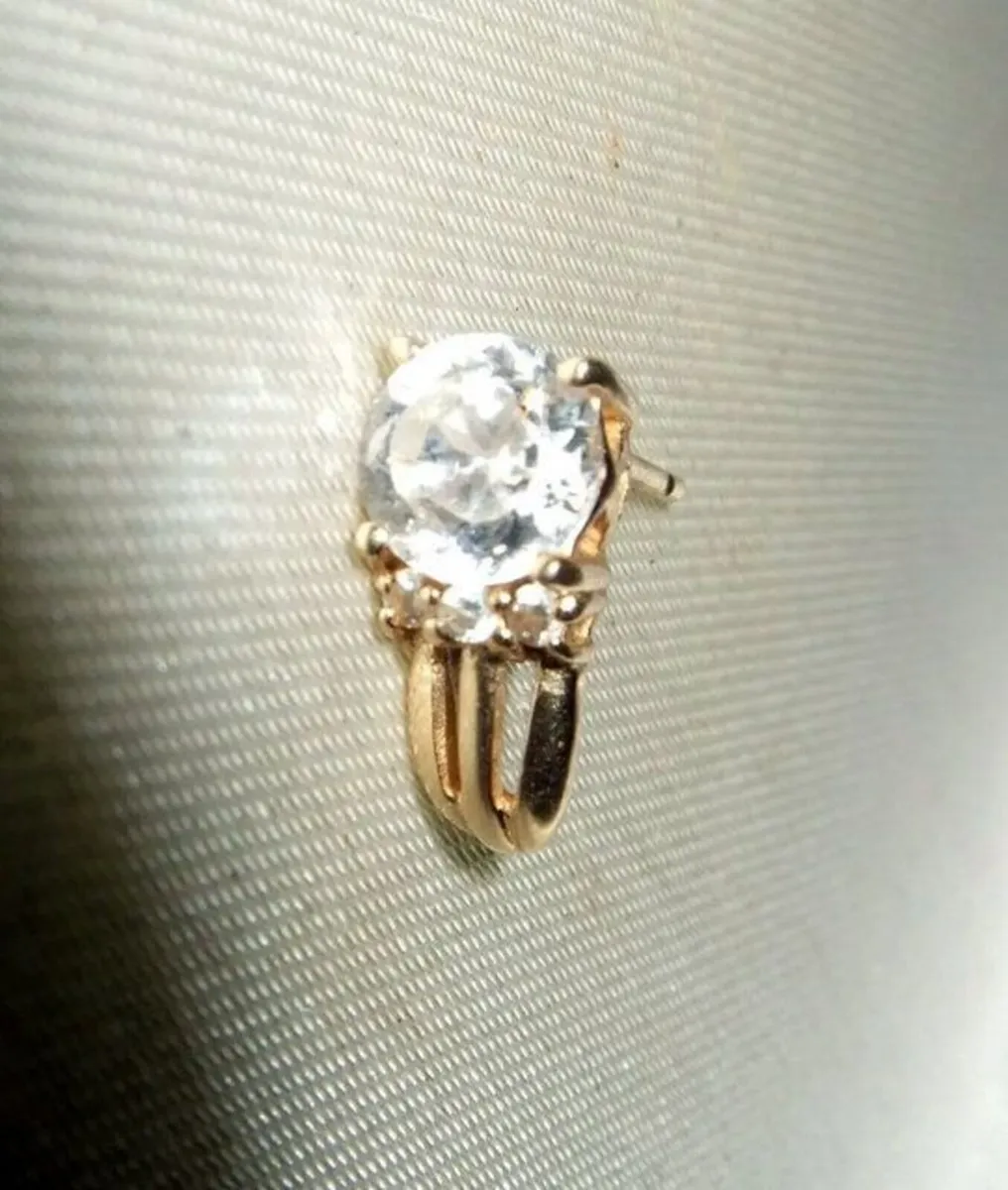 Beautiful 14k Gold Single Stud Earring - Unisex - Image 3