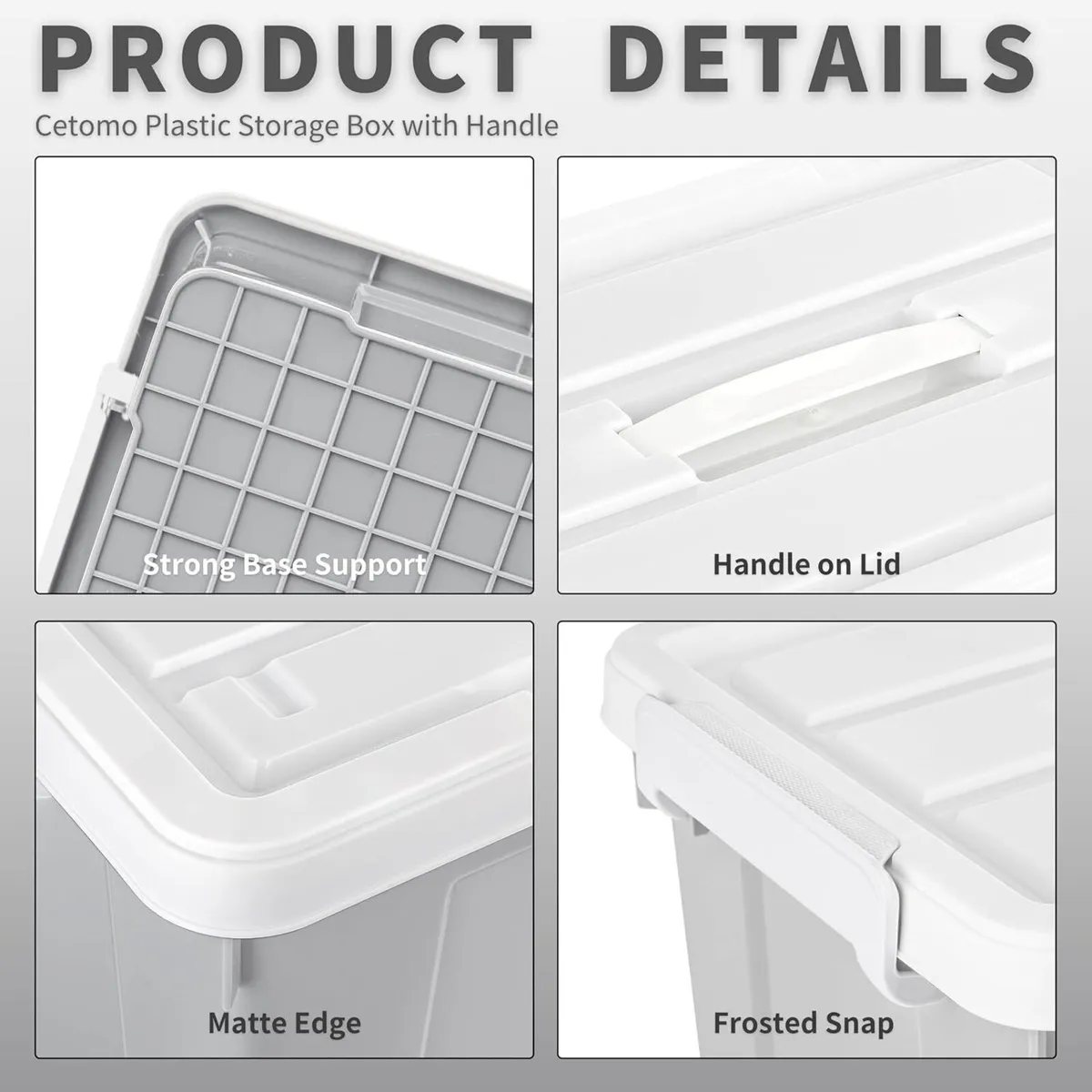 90lx4 Storage Boxes Plastic Box with Lids - Image 2