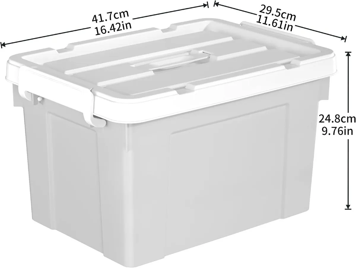 90lx4 Storage Boxes Plastic Box with Lids - Image 3