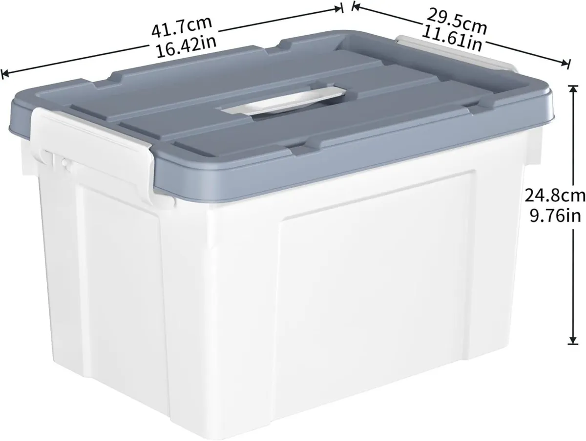 90lx6 Storage Boxes Carry Plastic Box with Lids - Image 3