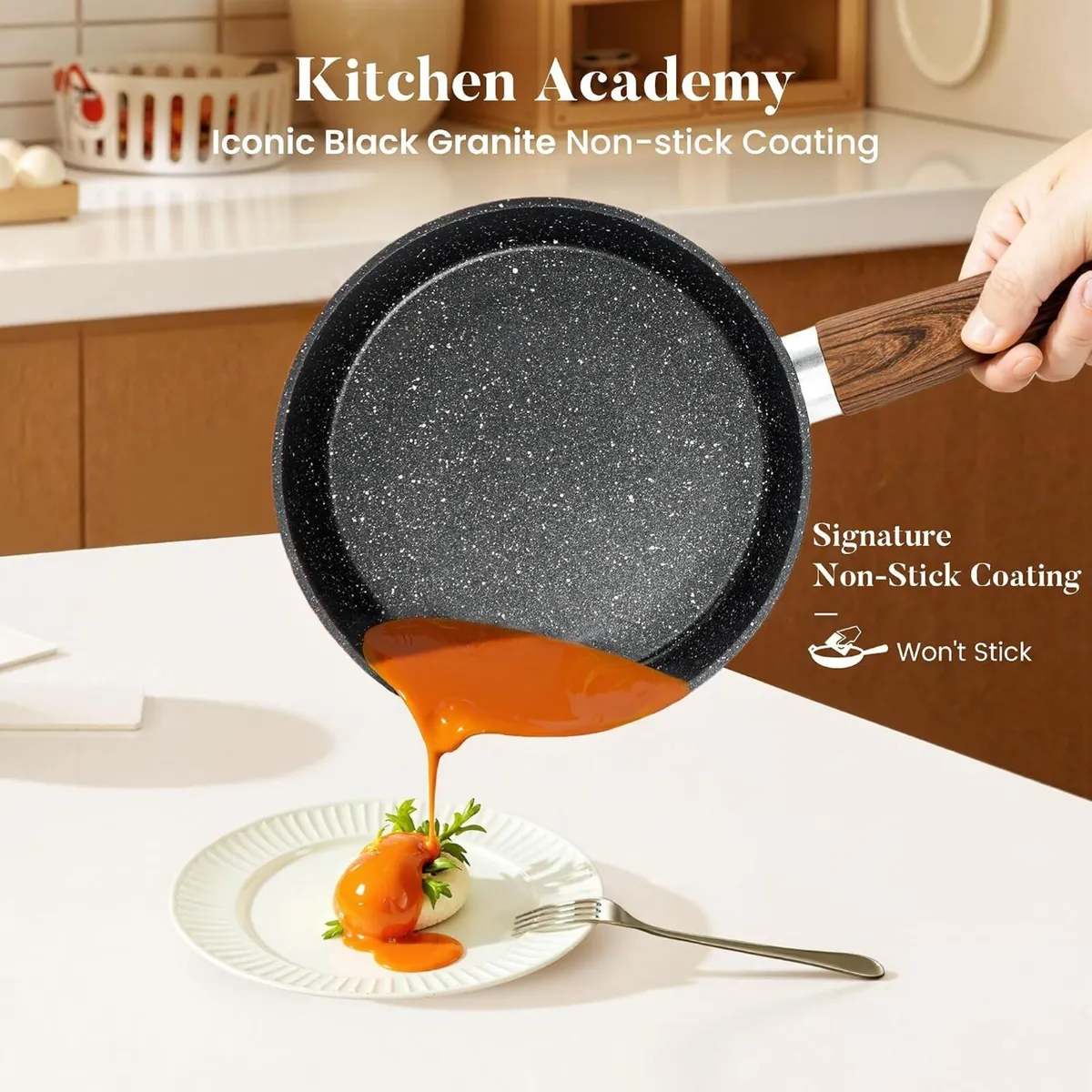17pcs Induction Hob Pan Set Granite Cookware Sets - Image 3